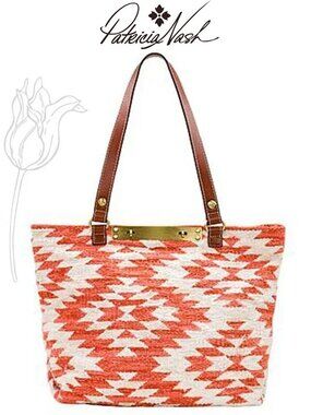 Patricia Nash Hand-Loom Cotton Weave Chennai Large Tote